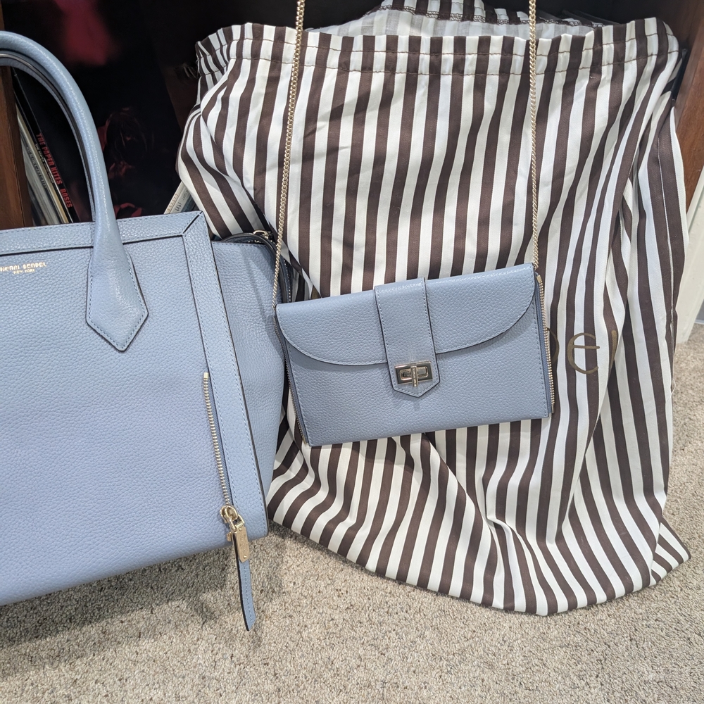 Henri Bendel Light Blue Satchel Bag - Picture 2 of 12